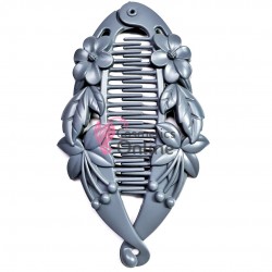 Accesoriu tip banana pentru prins parul din plastic PZS007GG - Albastru spre Gri